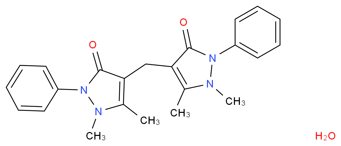 4,4′-亚甲基二安替比林_分子结构_CAS_1251-85-0)