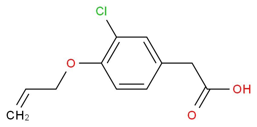 2-[3-chloro-4-(prop-2-en-1-yloxy)phenyl]acetic acid_分子结构_CAS_22131-79-9