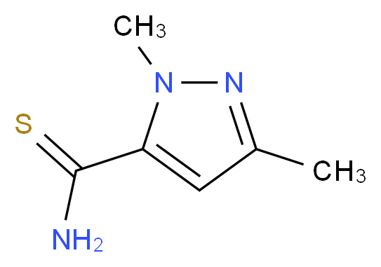 1,3-dimethyl-1H-pyrazole-5-carbothioamide_分子结构_CAS_844891-03-8