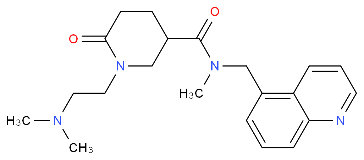 1-[2-(dimethylamino)ethyl]-N-methyl-6-oxo-N-(5-quinolinylmethyl)-3-piperidinecarboxamide_分子结构_CAS_)