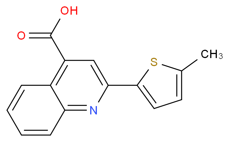 2-(5-Methyl-thiophen-2-yl)-quinoline-4-carboxylic acid_分子结构_CAS_73775-26-5)