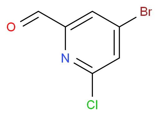 4-bromo-6-chloropicolinaldehyde_分子结构_CAS_1060811-63-3)