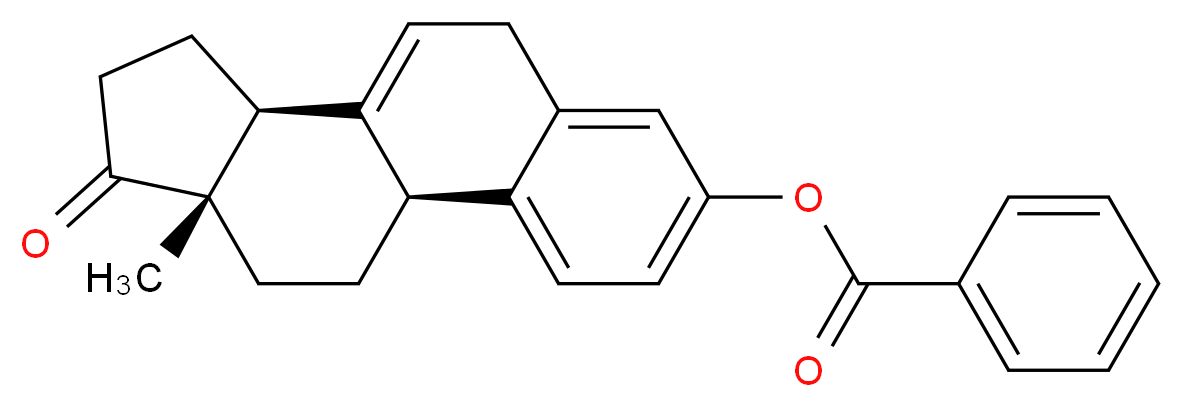 (1S,11S,15S)-15-methyl-14-oxotetracyclo[8.7.0.0<sup>2</sup>,<sup>7</sup>.0<sup>1</sup><sup>1</sup>,<sup>1</sup><sup>5</sup>]heptadeca-2,4,6,9-tetraen-5-yl benzoate_分子结构_CAS_6030-80-4