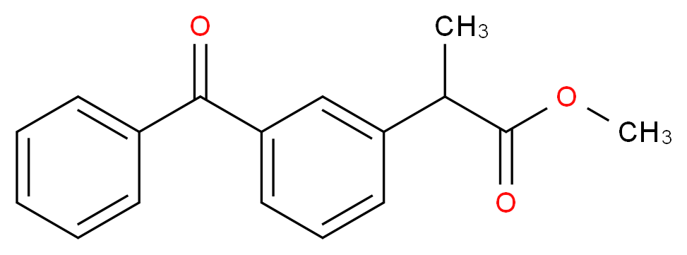 methyl 2-(3-benzoylphenyl)propanoate_分子结构_CAS_47087-07-0