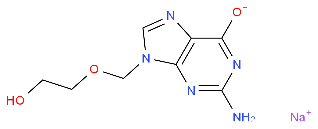 Sodium 2-((2-amino-6-oxo-1H-purin-9(6H)-yl)methoxy)ethanolate_分子结构_CAS_69657-51-8)