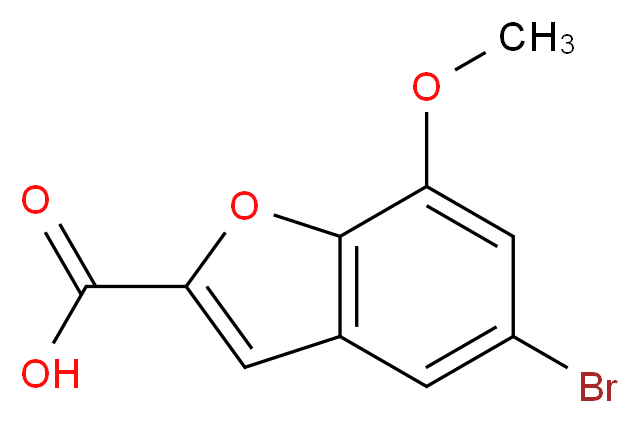 5-Bromo-7-methoxy-1-benzofuran-2-carboxylic acid_分子结构_CAS_20037-37-0)