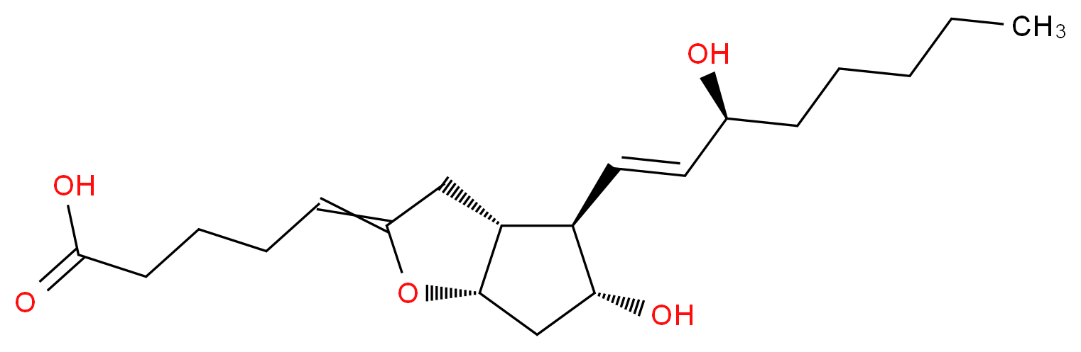 5-[(3aR,4R,5R,6aS)-5-hydroxy-4-[(1E,3S)-3-hydroxyoct-1-en-1-yl]-hexahydro-2H-cyclopenta[b]furan-2-ylidene]pentanoic acid_分子结构_CAS_35121-78-9