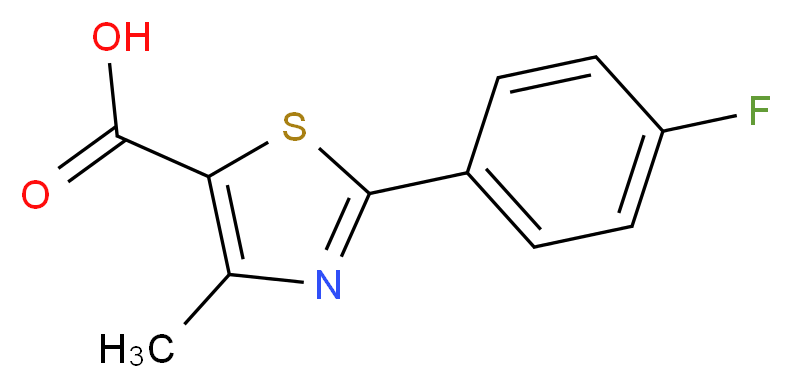 2-(4-fluorophenyl)-4-methyl-1,3-thiazole-5-carboxylic acid_分子结构_CAS_144060-99-1