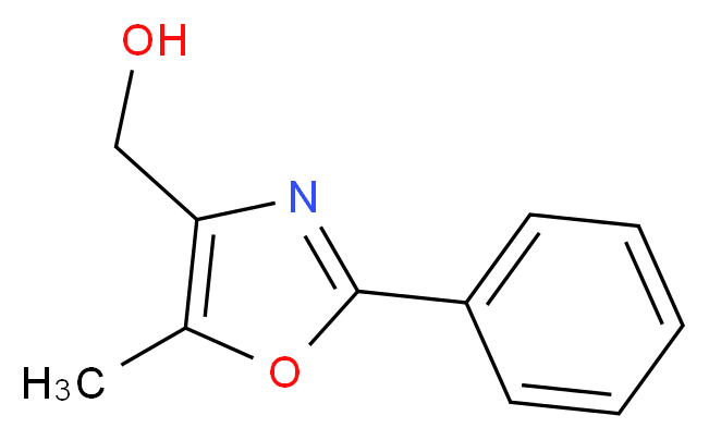 (5-methyl-2-phenyl-1,3-oxazol-4-yl)methanol_分子结构_CAS_70502-03-3