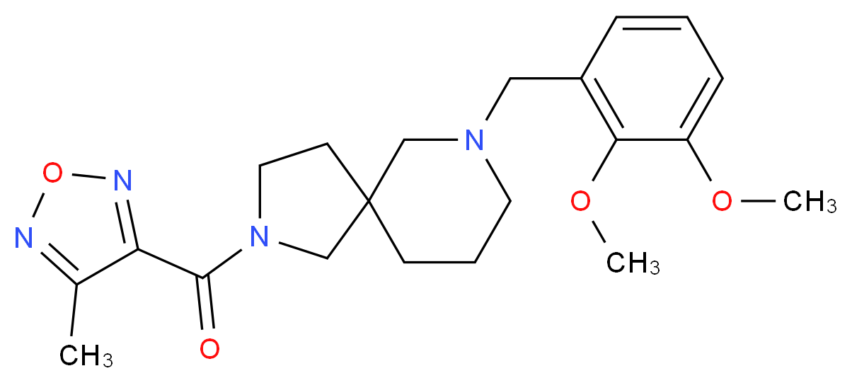 7-(2,3-dimethoxybenzyl)-2-[(4-methyl-1,2,5-oxadiazol-3-yl)carbonyl]-2,7-diazaspiro[4.5]decane_分子结构_CAS_)