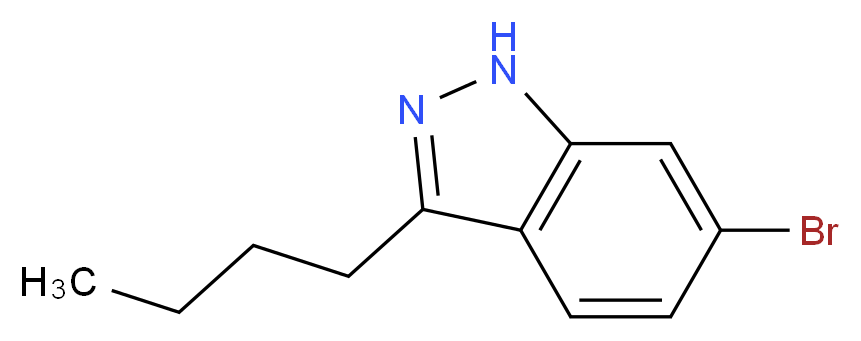 6-bromo-3-butyl-1H-indazole_分子结构_CAS_1314987-32-0