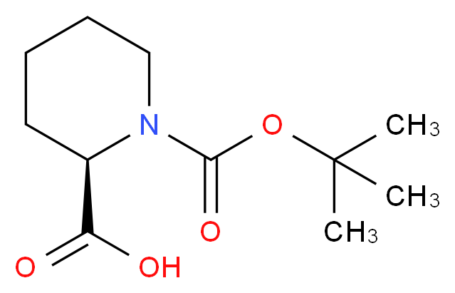 (2R)-1-[(tert-butoxy)carbonyl]piperidine-2-carboxylic acid_分子结构_CAS_28697-17-8