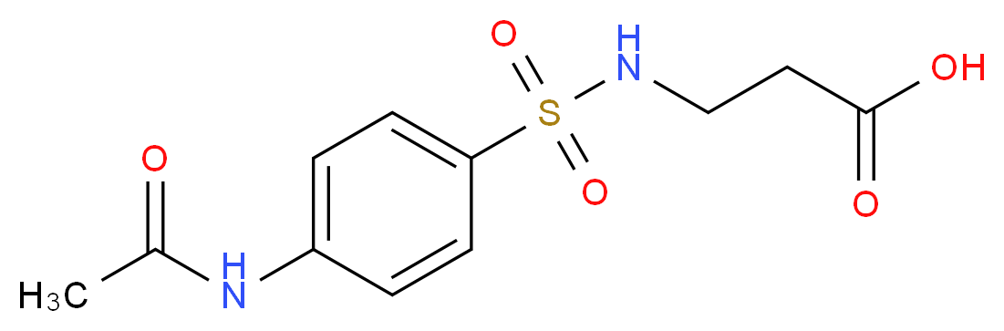 3-(4-acetamidophenylsulfonamido)propanoic acid_分子结构_CAS_)