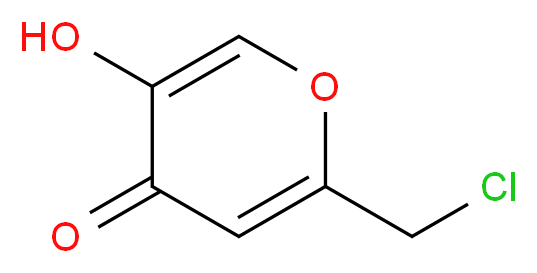 2-(chloromethyl)-5-hydroxy-4H-pyran-4-one_分子结构_CAS_7559-81-1)