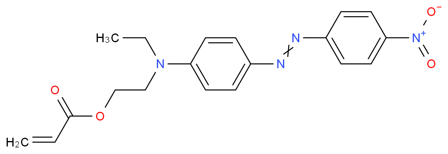 2-[ethyl({4-[2-(4-nitrophenyl)diazen-1-yl]phenyl})amino]ethyl prop-2-enoate_分子结构_CAS_13695-46-0