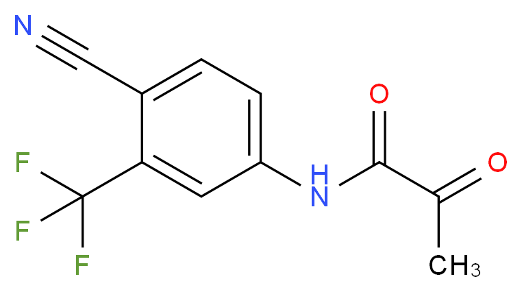 N-[4-cyano-3-(trifluoromethyl)phenyl]-2-oxopropanamide_分子结构_CAS_87310-69-8