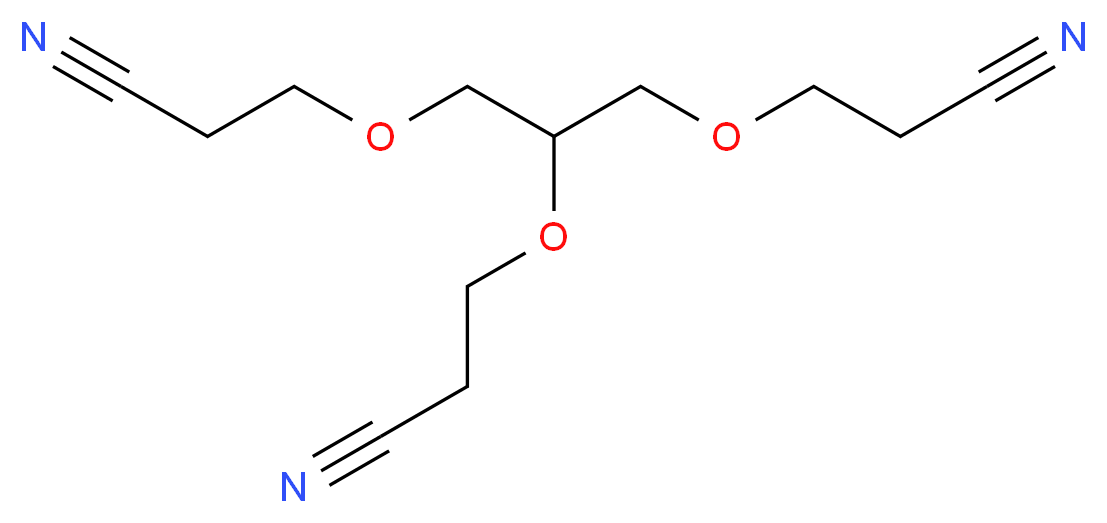 3-{[1,3-bis(2-cyanoethoxy)propan-2-yl]oxy}propanenitrile_分子结构_CAS_2465-93-2