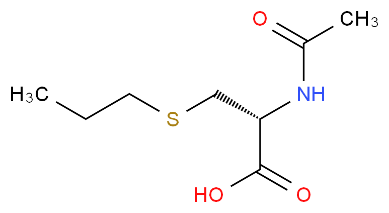 (2R)-2-acetamido-3-(propylsulfanyl)propanoic acid_分子结构_CAS_14402-54-1