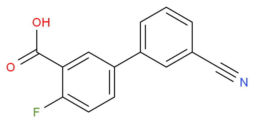 5-(3-cyanophenyl)-2-fluorobenzoic acid_分子结构_CAS_1183926-58-0