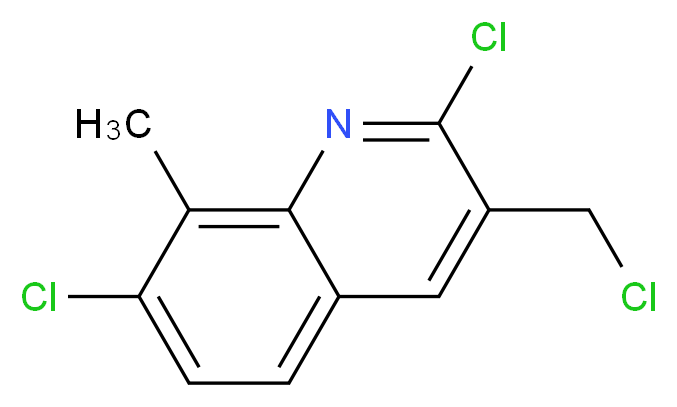 3-CHLOROMETHYL-2,7-DICHLORO-8-METHYLQUINOLINE_分子结构_CAS_948292-24-8)