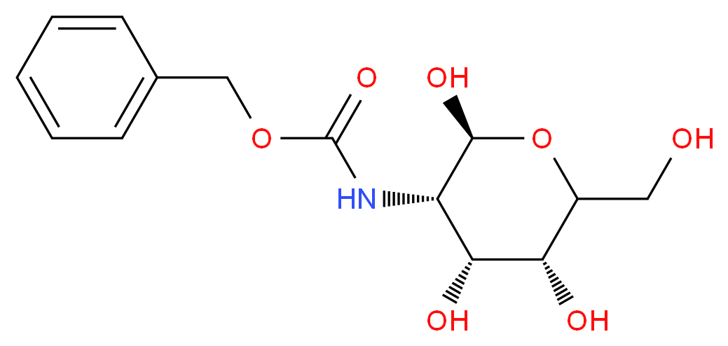 benzyl N-[(2S,3S,4R,5R)-2,4,5-trihydroxy-6-(hydroxymethyl)oxan-3-yl]carbamate_分子结构_CAS_16684-31-4