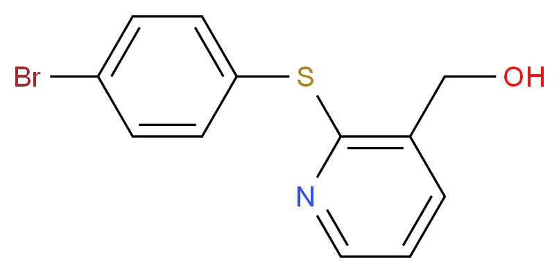 {2-[(4-bromophenyl)sulfanyl]pyridin-3-yl}methanol_分子结构_CAS_338982-33-5