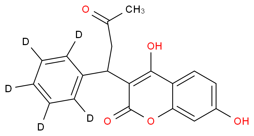 4,7-dihydroxy-3-[3-oxo-1-(<sup>2</sup>H<sub>5</sub>)phenylbutyl]-2H-chromen-2-one_分子结构_CAS_94820-65-2