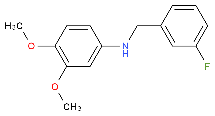 N-(3-Fluorobenzyl)-3,4-dimethoxyaniline_分子结构_CAS_1019488-75-5)