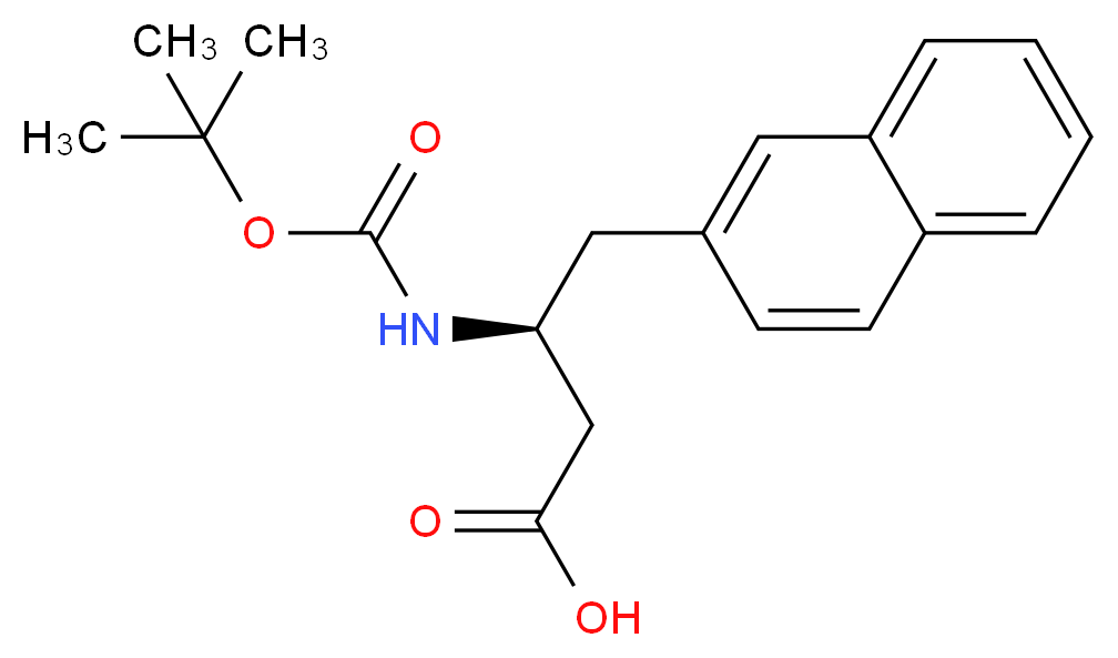 (3S)-3-{[(tert-butoxy)carbonyl]amino}-4-(naphthalen-2-yl)butanoic acid_分子结构_CAS_219297-11-7