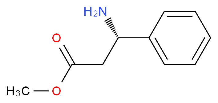 methyl (3S)-3-amino-3-phenylpropanoate_分子结构_CAS_37088-66-7