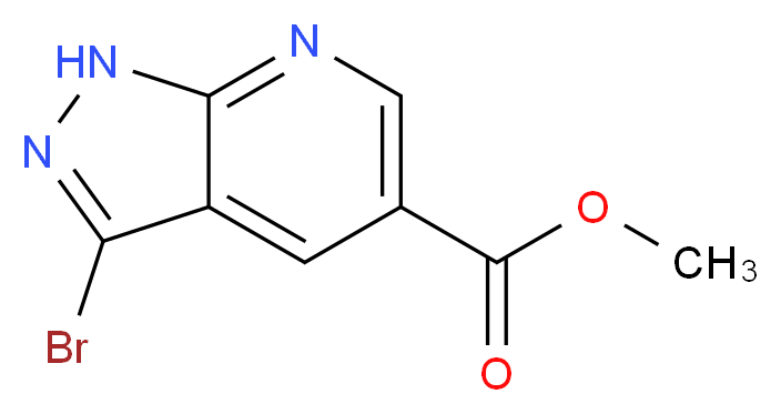 Methyl 3-bromo-1H-pyrazolo[3,4-b]pyridine-5-carboxylate_分子结构_CAS_1221288-27-2)