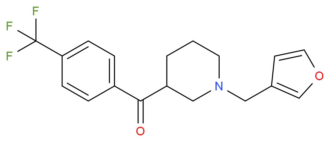 [1-(3-furylmethyl)-3-piperidinyl][4-(trifluoromethyl)phenyl]methanone_分子结构_CAS_)