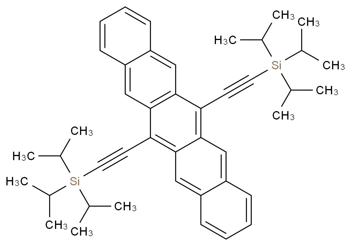 6,13-双(三异丙基甲硅烷基乙炔基)并五苯_分子结构_CAS_373596-08-8)