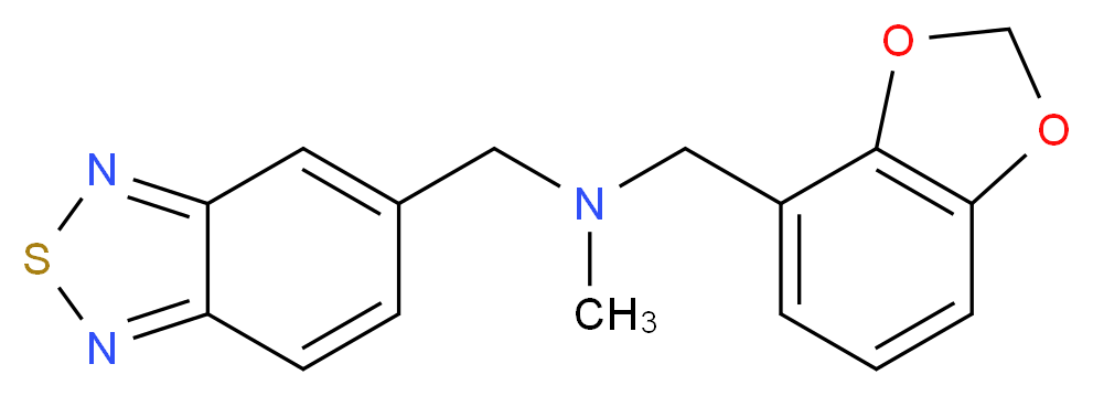 (1,3-benzodioxol-4-ylmethyl)(2,1,3-benzothiadiazol-5-ylmethyl)methylamine_分子结构_CAS_)