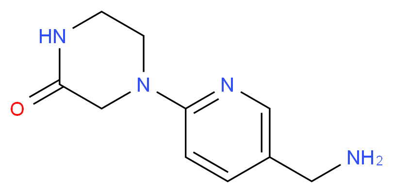 4-[5-(Aminomethyl)-2-pyridinyl]-2-piperazinone_分子结构_CAS_)