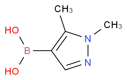 (1,5-dimethyl-1H-pyrazol-4-yl)boronic acid_分子结构_CAS_1204333-57-2