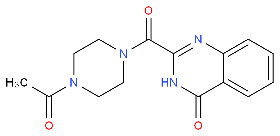 2-[(4-acetyl-1-piperazinyl)carbonyl]-4(3H)-quinazolinone_分子结构_CAS_)
