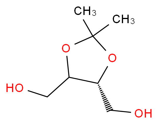 [(4R)-5-(hydroxymethyl)-2,2-dimethyl-1,3-dioxolan-4-yl]methanol_分子结构_CAS_73346-74-4