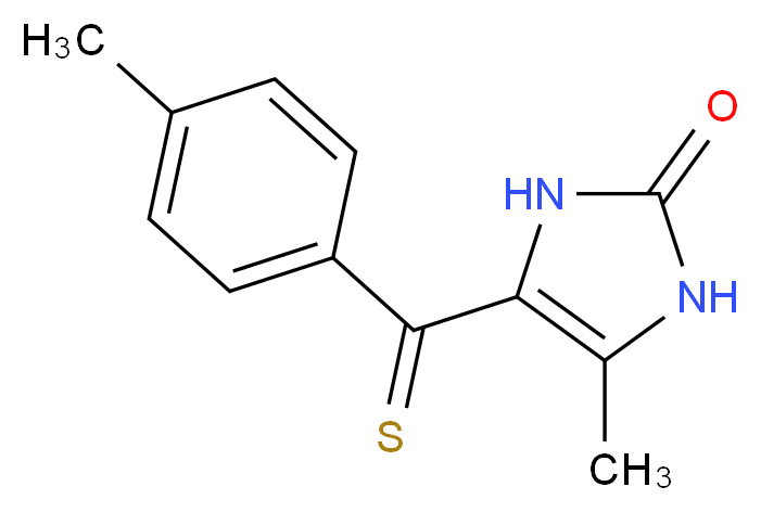 4-methyl-5-(4-methylbenzenecarbothioyl)-2,3-dihydro-1H-imidazol-2-one_分子结构_CAS_77671-31-9