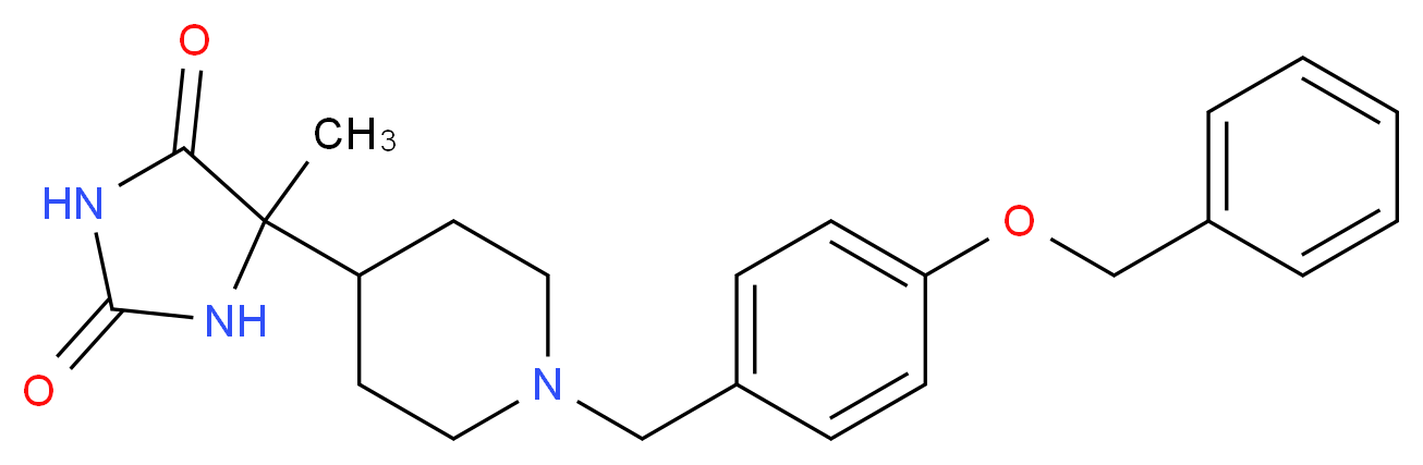 5-{1-[4-(benzyloxy)benzyl]-4-piperidinyl}-5-methyl-2,4-imidazolidinedione_分子结构_CAS_)