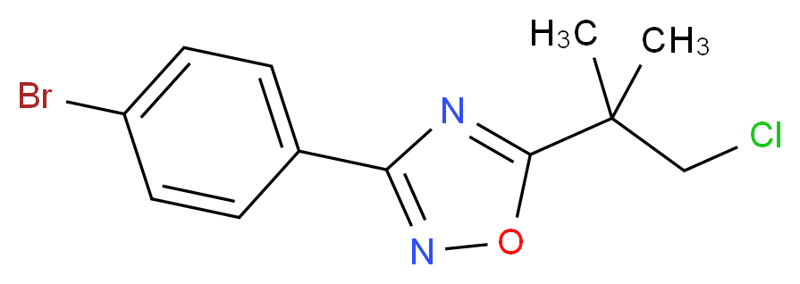 3-(4-Bromophenyl)-5-(1-chloro-2-methylpropan-2-yl)-1,2,4-oxadiazole_分子结构_CAS_1033201-95-4)