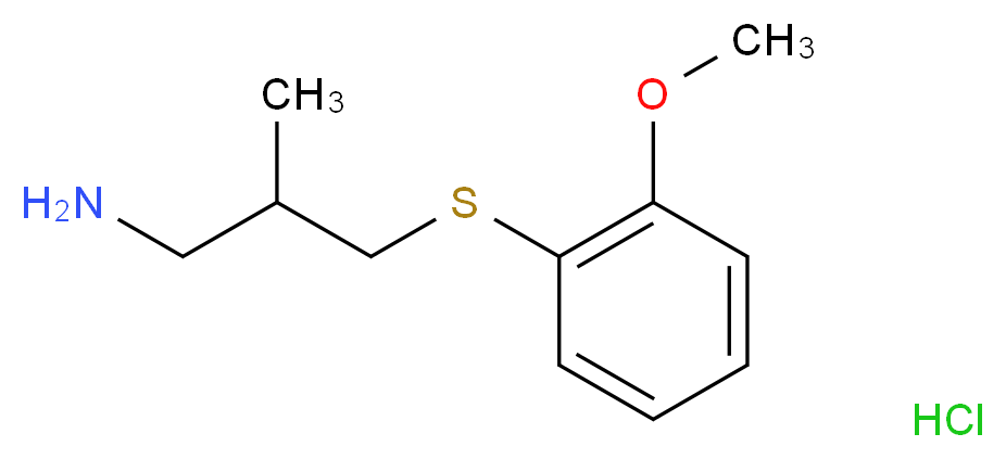 1-[(3-amino-2-methylpropyl)sulfanyl]-2-methoxybenzene hydrochloride_分子结构_CAS_)