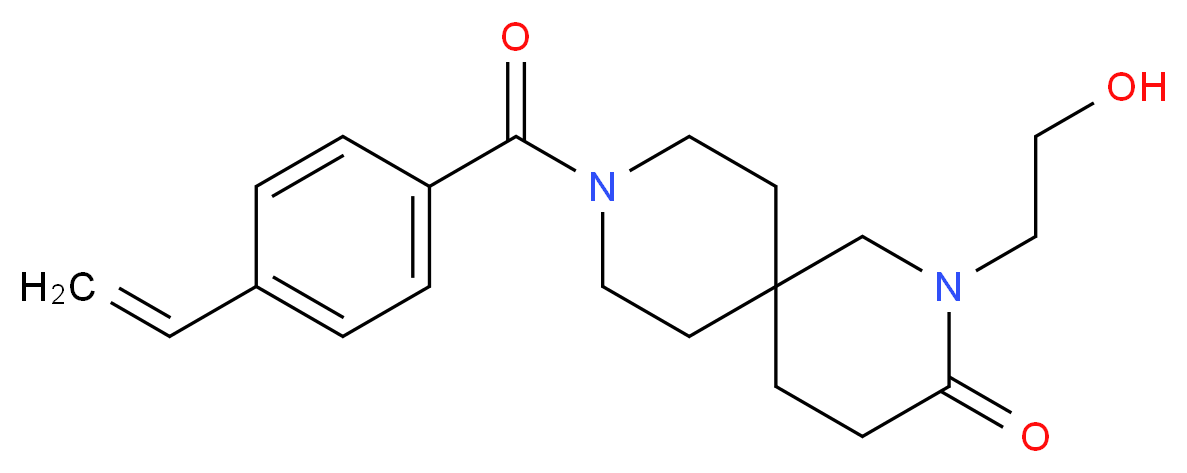 2-(2-hydroxyethyl)-9-(4-vinylbenzoyl)-2,9-diazaspiro[5.5]undecan-3-one_分子结构_CAS_)