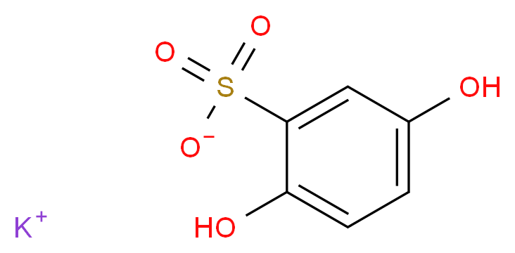 对苯二酚硫酸 钾盐_分子结构_CAS_21799-87-1)