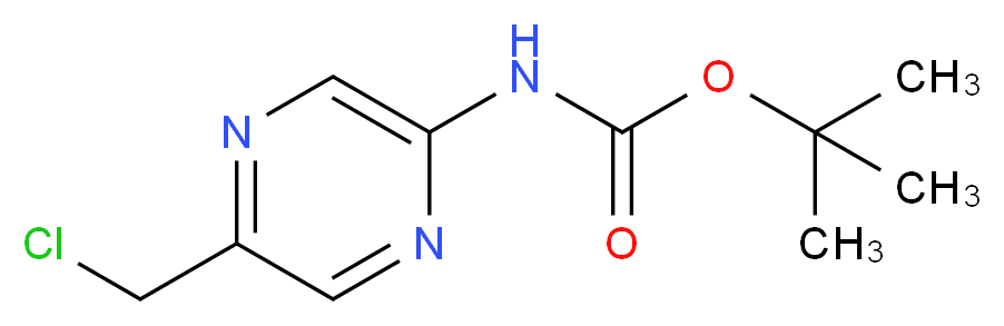 tert-butyl 5-(chloromethyl)pyrazin-2-ylcarbamate_分子结构_CAS_1196157-26-2)