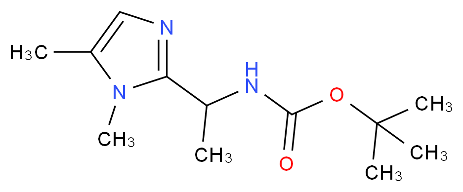 1-(1,5-Dimethyl-1H-imidazol-2-yl)ethanamine, N-BOC protected_分子结构_CAS_)