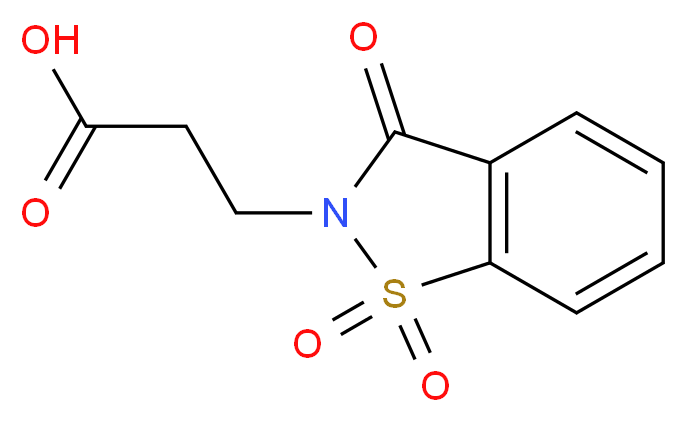 3-(1,1,3-trioxo-2,3-dihydro-1$l^{6},2-benzothiazol-2-yl)propanoic acid_分子结构_CAS_83747-21-1