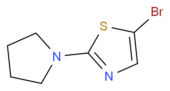 5-bromo-2-(pyrrolidin-1-yl)-1,3-thiazole_分子结构_CAS_933696-74-3