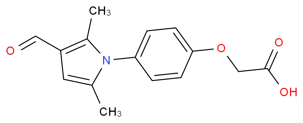 2-[4-(3-formyl-2,5-dimethyl-1H-pyrrol-1-yl)phenoxy]acetic acid_分子结构_CAS_662154-28-1
