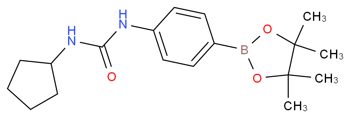 1-Cyclopentyl-3-(4-(4,4,5,5-tetramethyl-1,3,2-dioxaborolan-2-yl)phenyl)urea_分子结构_CAS_874297-80-0)
